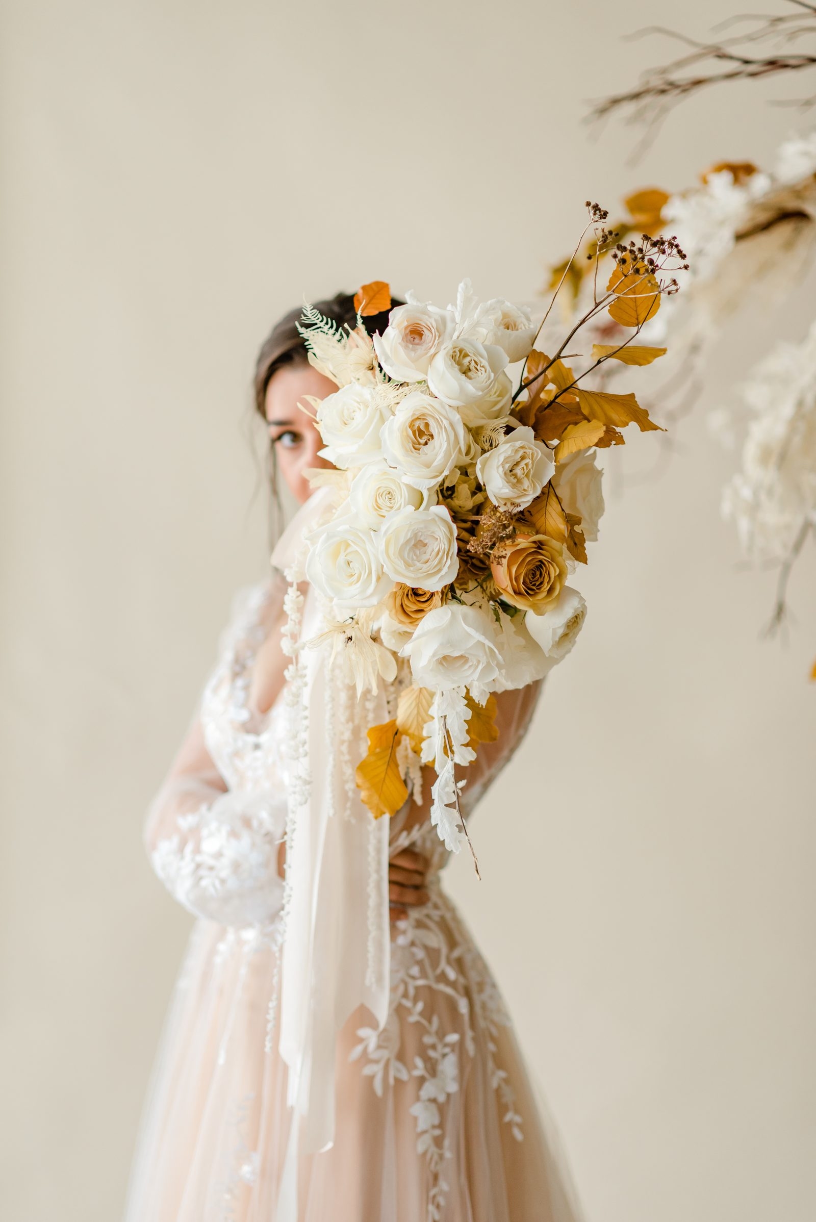 Naturalistic floral arrangement
